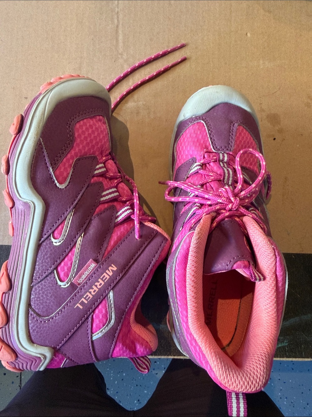 Merrell Kids Pink and Purple Trail Sneakers